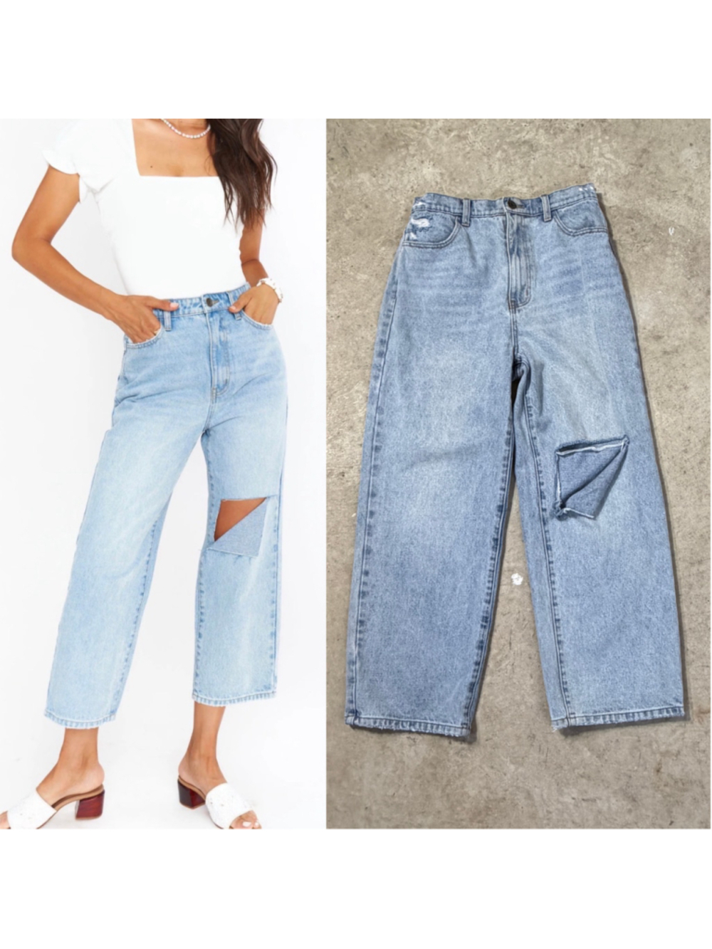 Show Me Your Mumu Blue Haze Distressed Sedona Straight Leg Jeans Women’s Size 27